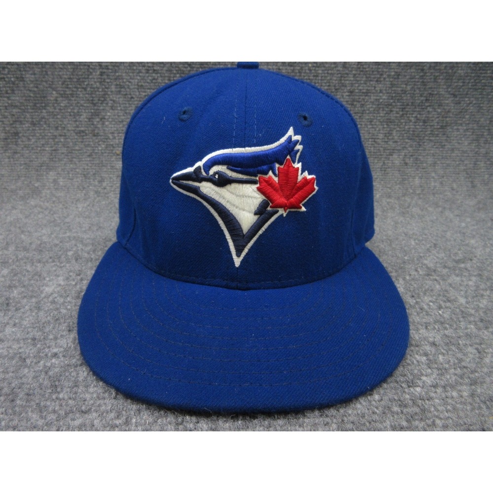 New Era Mens Hat Fitted Blue Toronto Blue Jays MLB On Field 59FIFTY 7 1/8